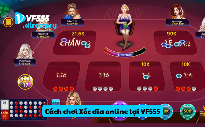 Cách chơi Xóc đĩa online tại VF555